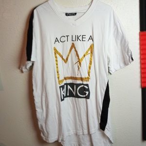 Rebel Minds: Act like a king v neck.